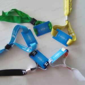 14443A HF 1K Fudan F08 Fabric RFID Wristbands For Events - Woven RFID NFC Wristband