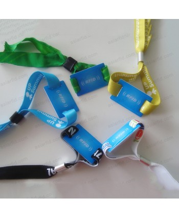 14443A HF 1K Fudan F08 Fabric RFID Wristbands For Events