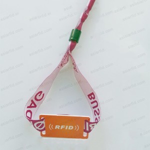 HF ISO 15693 I Code 2 Fabric RFID Wristband for Payment - Woven RFID NFC Wristband