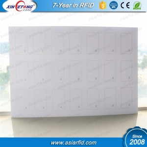 Carte à puce 3 * 7 incrustation feuille NTAG213 - Feuille d inlays RFID