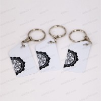 Personnalisé taille 13,56 MHz MF 1K plastique RFID clé carte à puce