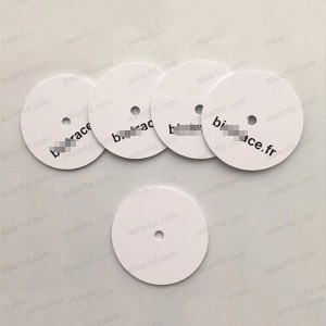 Étiquette de disque 30 * 5mm dur PVC MF Desfire 2K RFID - Tags NFC RFID dur