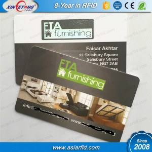 Producent af brugerdefineret udskrivning kredit størrelse visitkort med NFC - 14443A RFID-kort
