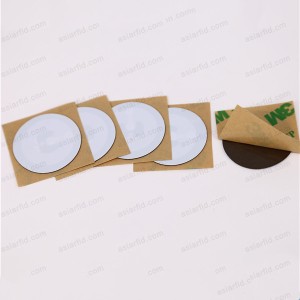 1K bytes memory HF Diameter 25 mm MF 1K S50 Anti metal RFID sticker - Passive RFID sticker