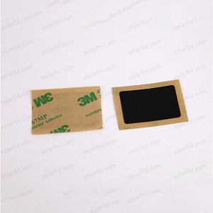 40*25 mm Black PVC HF ISO 15693 I CODE SLIX RFID label for Library - Passive RFID sticker