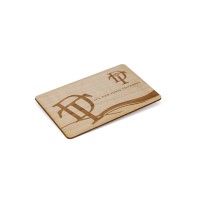 13.56MHz HF ISO 14443A MF 1K RFID Wooden Key Card for Hotel RFID Lock