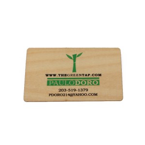 13.56MHz HF ISO 14443A Ultralight C RFID Wood Smart Card - 14443A RFID Cards